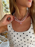 The Pink Bezel Gemstone Necklace