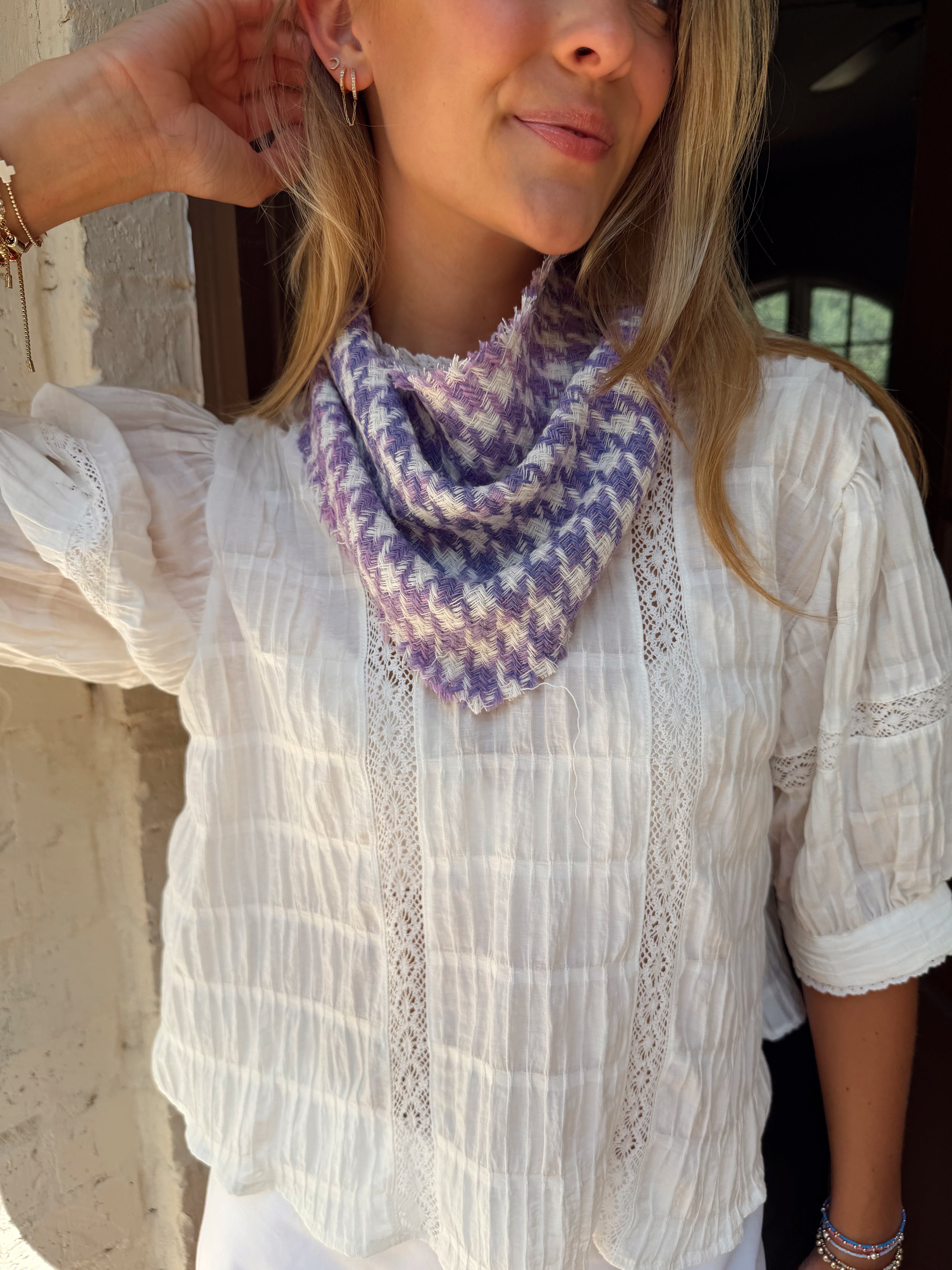 The Purple Tweed Neck Scarf
