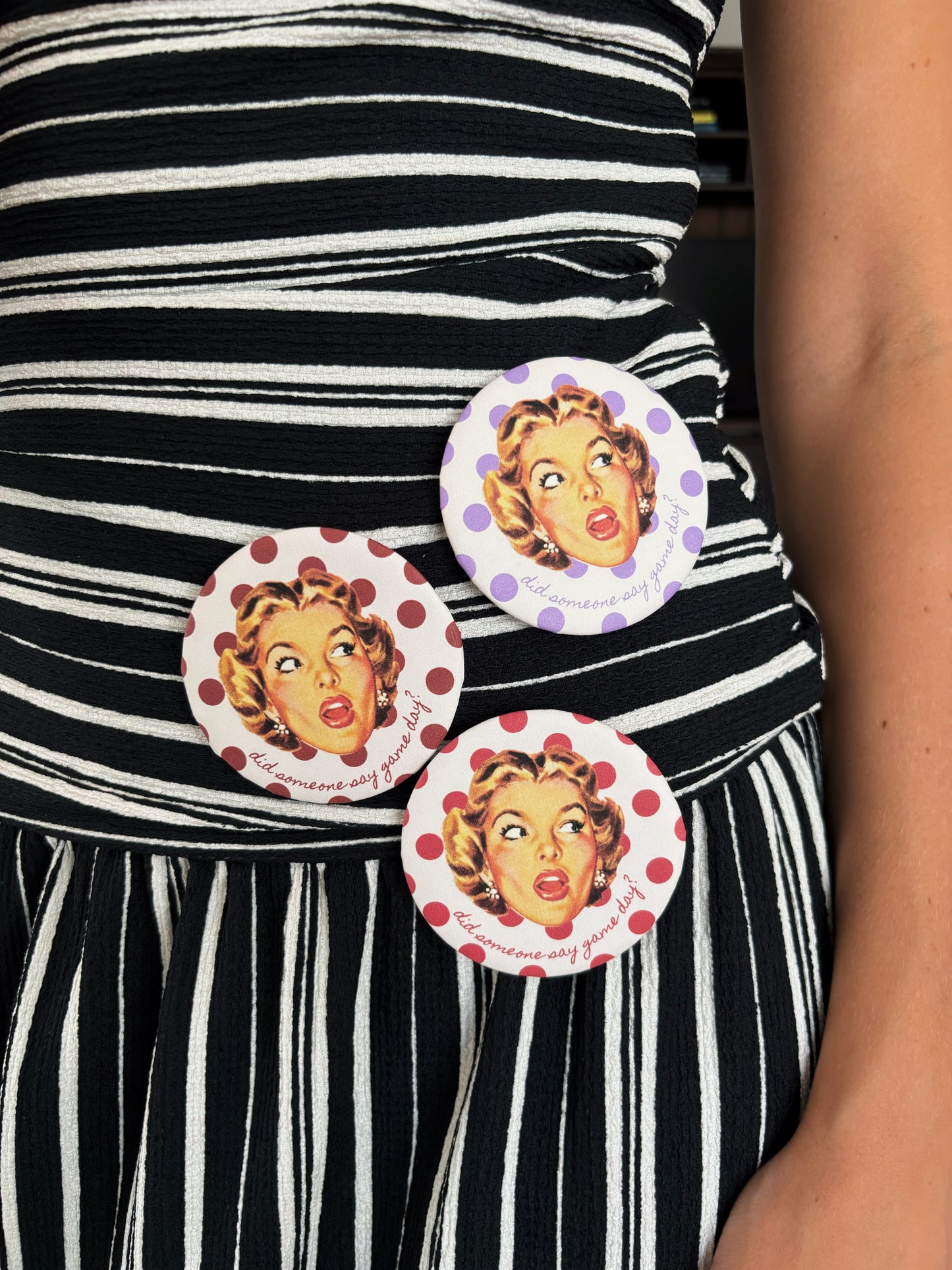The Polka Dot Game Day Pin