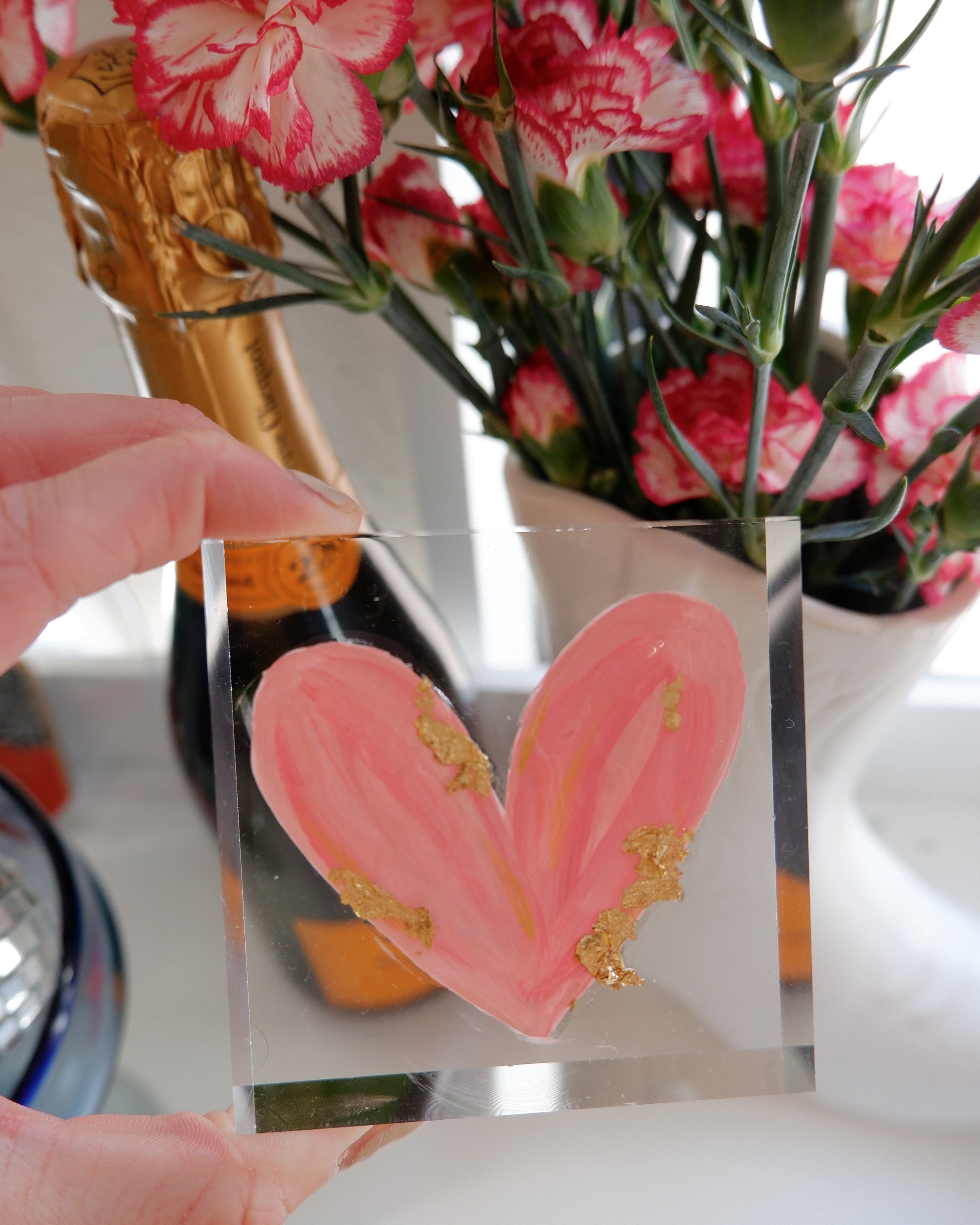 The Light Pink Acrylic Heart Mini