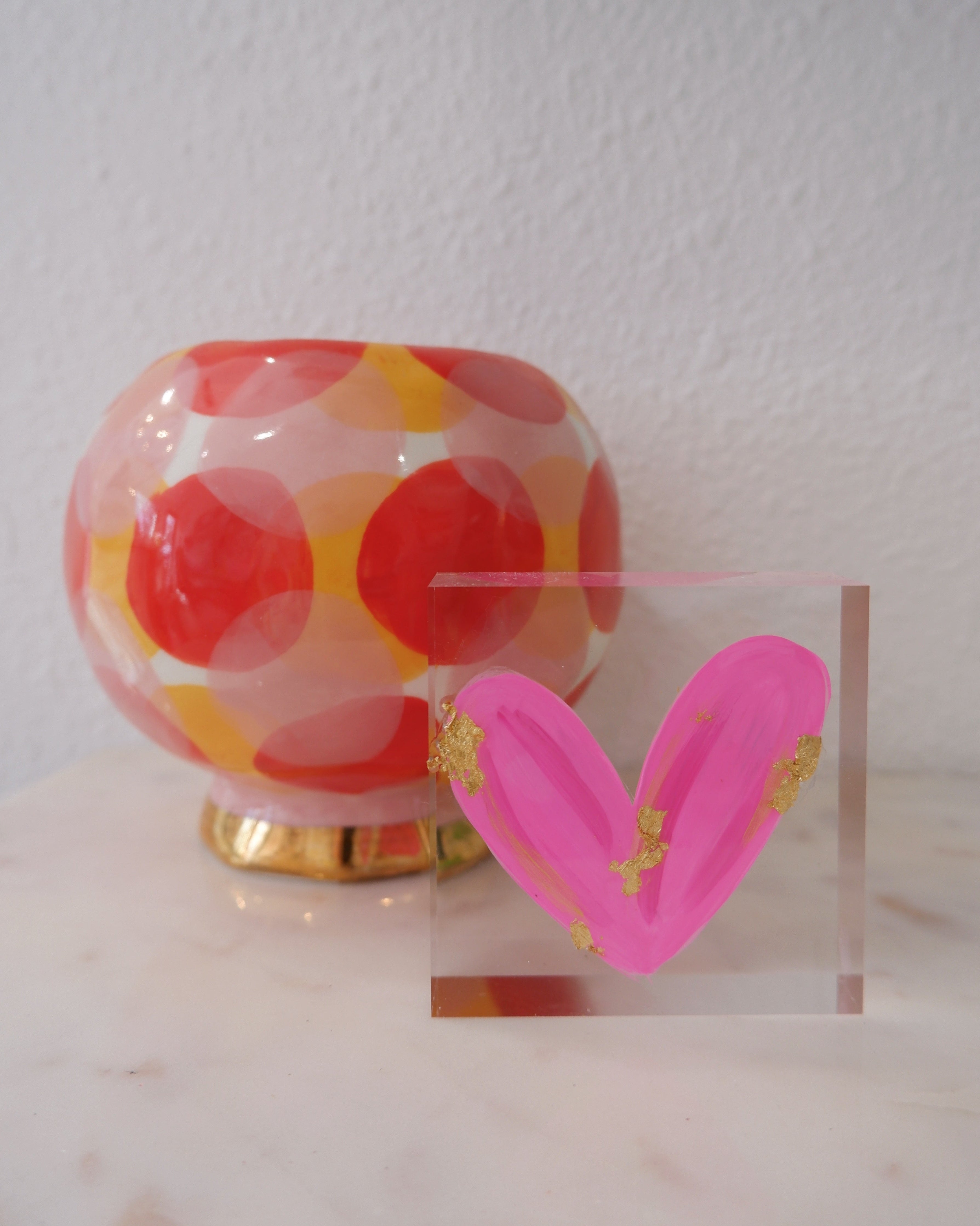 The Hot Pink Acrylic Heart Mini