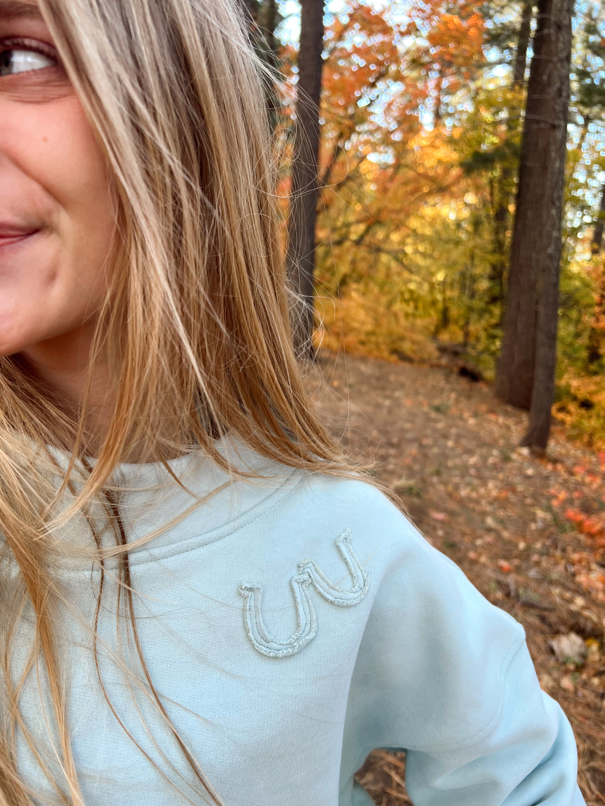The Lucky Horseshoe Set in Powder Blue