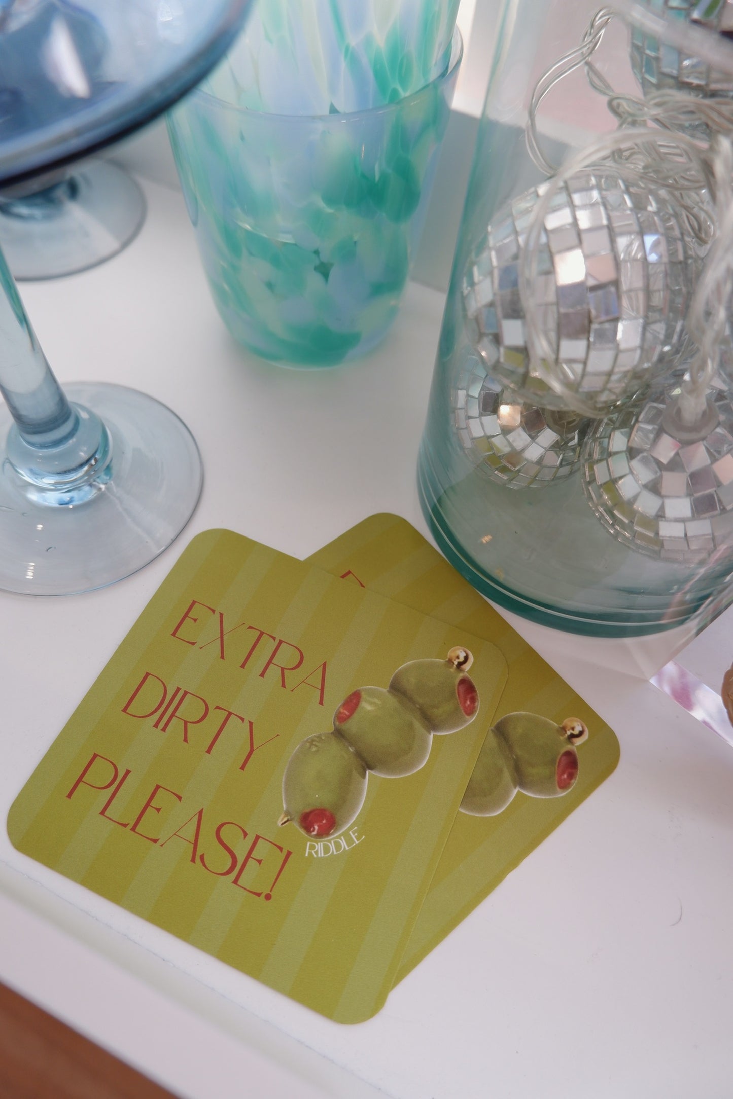 The Extra Dirty Olives Paper Coasters