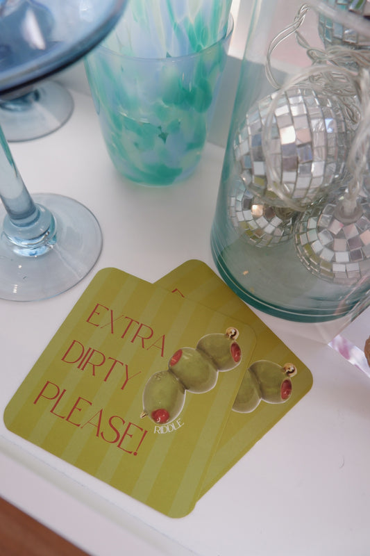 The Extra Dirty Olives Paper Coasters
