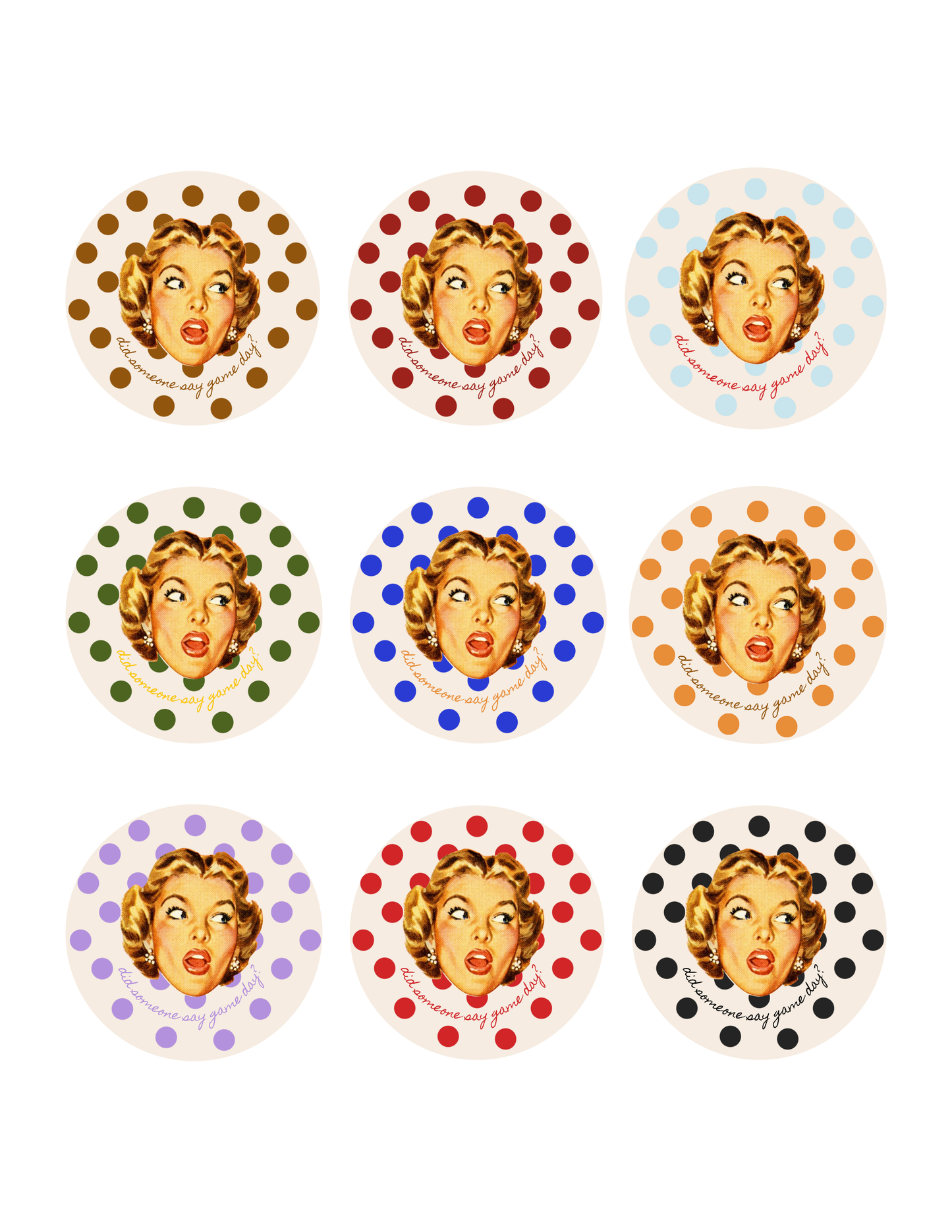 The Polka Dot Game Day Pin