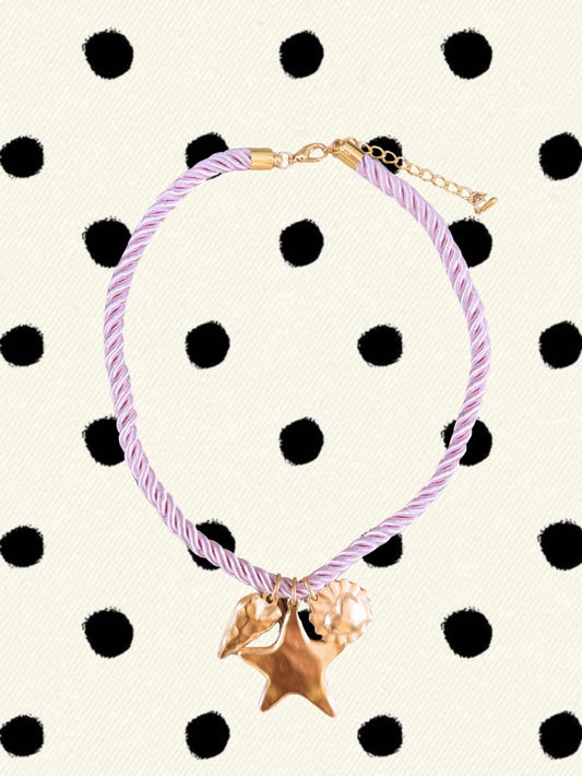 The Pink Triple Charm Cord