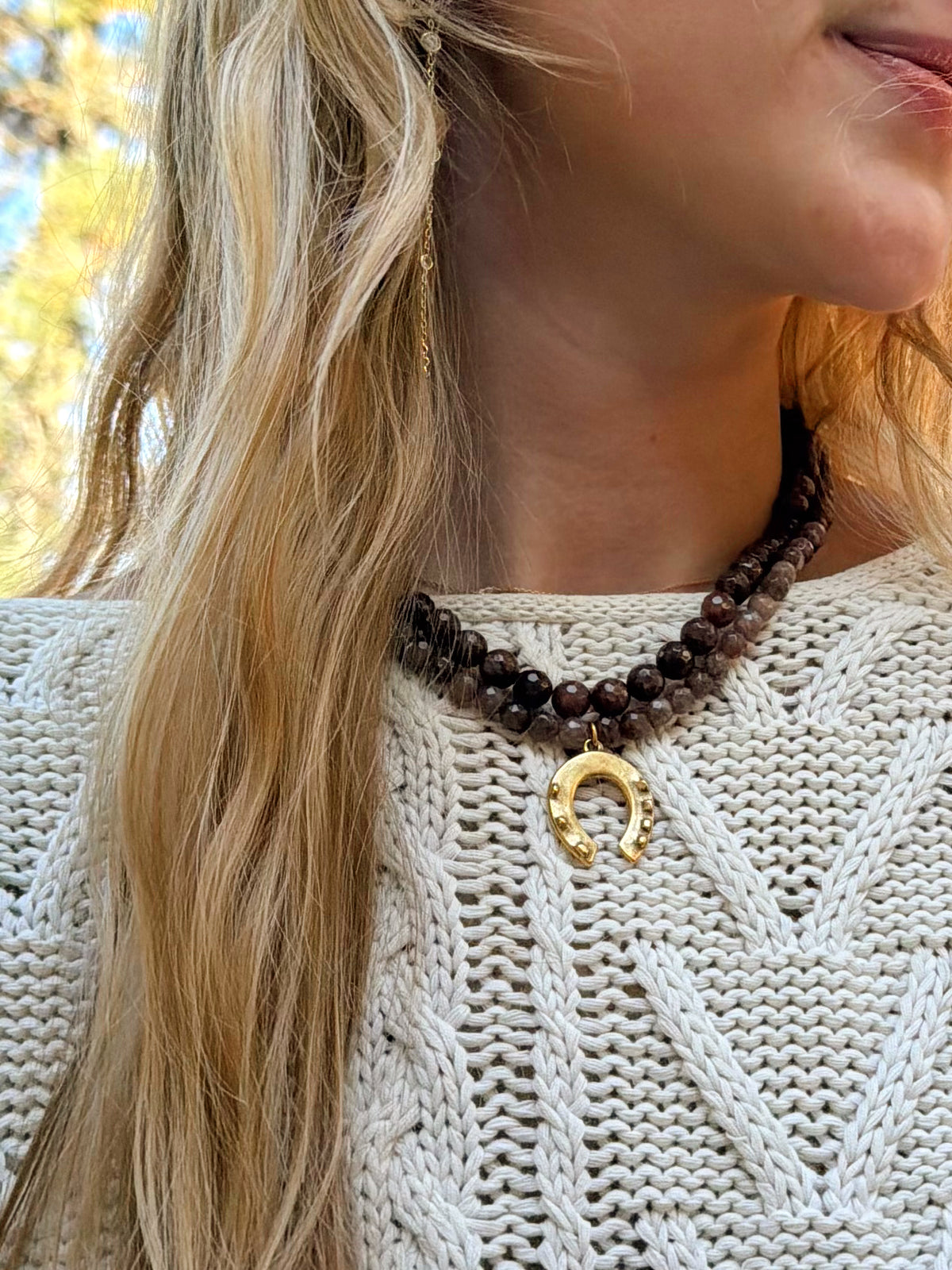 The Good Luck Necklace Duo In Mocha