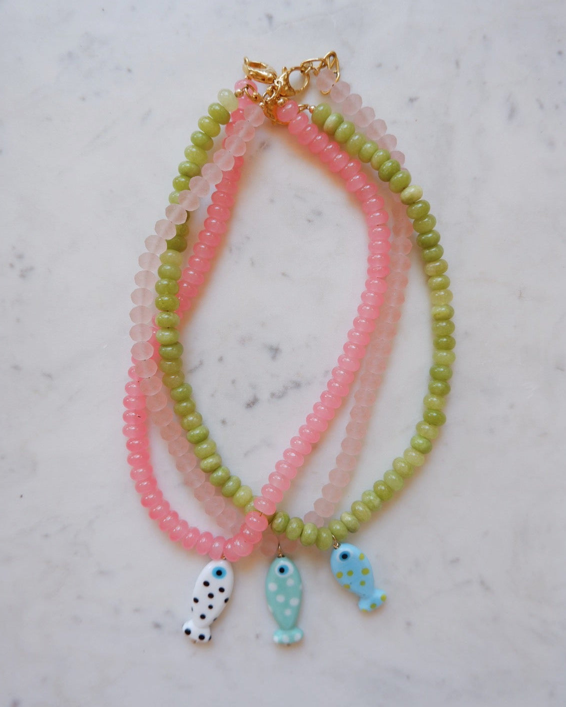The Dusty Pink Fish Necklace