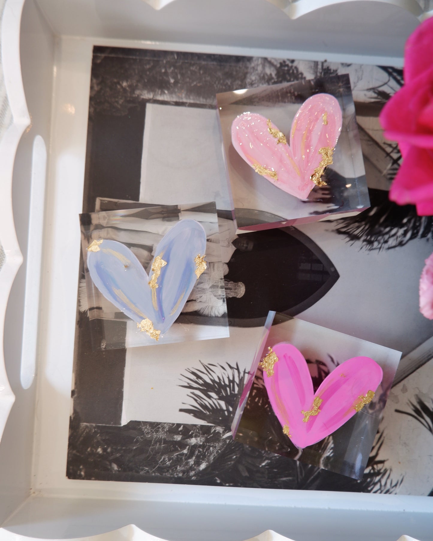 The Light Pink Acrylic Heart Mini