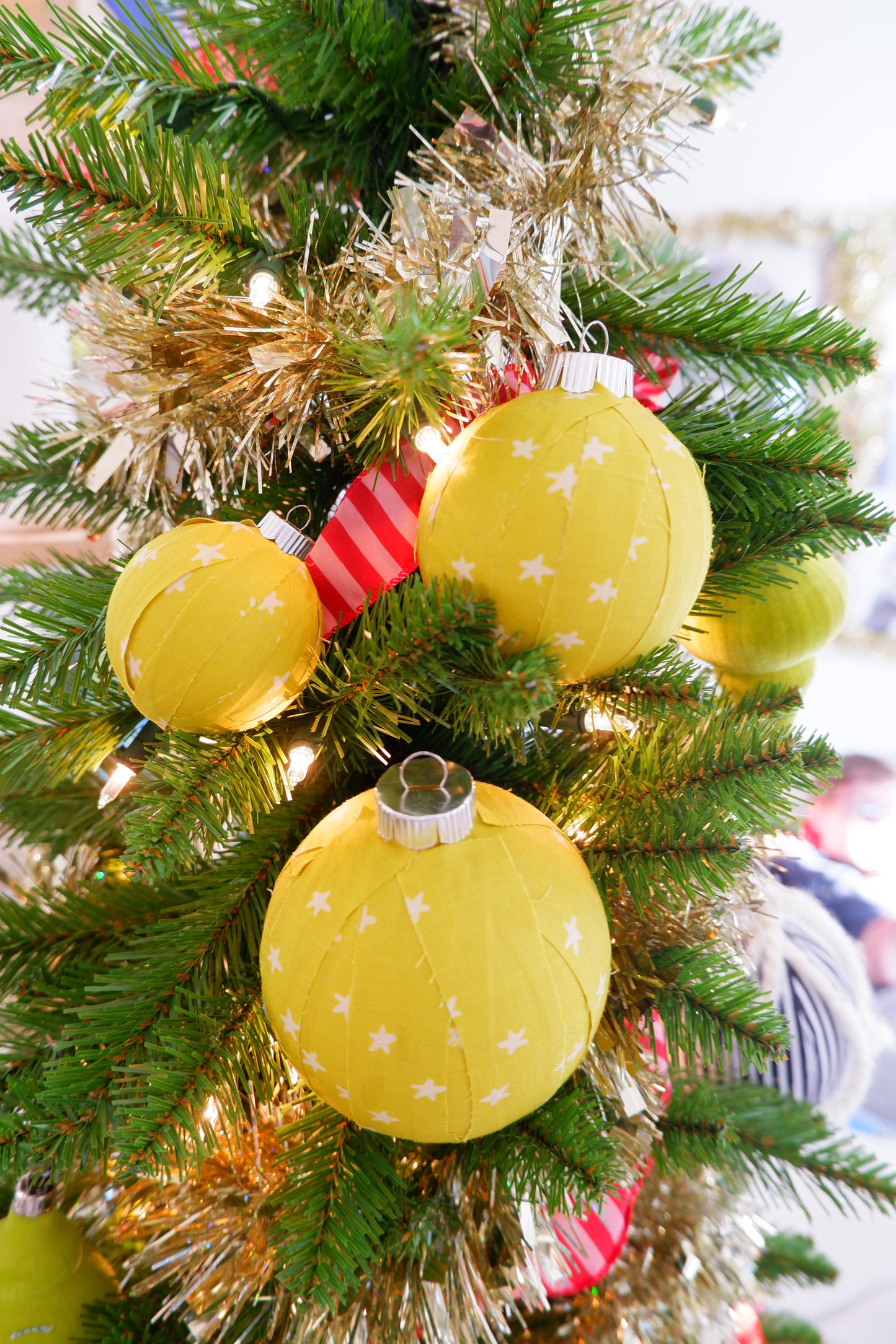 The Medium Fabric Wrapped Ornaments