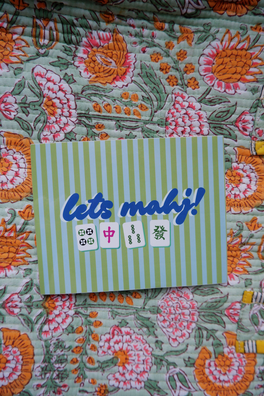 The Mahj Card Stickers in Blue and Green