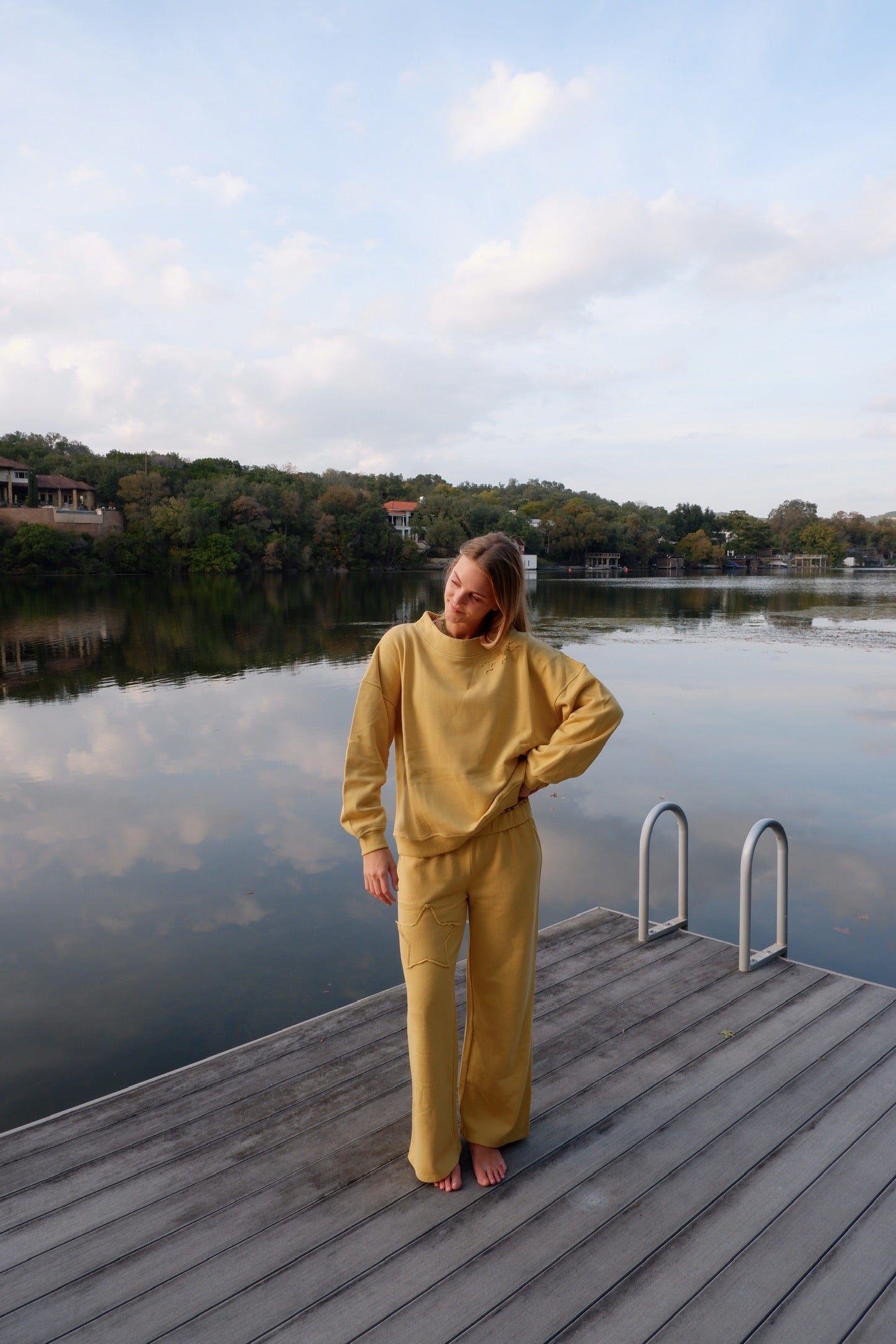 The Lucky Star Long Sleeve Sweat Set in Canary