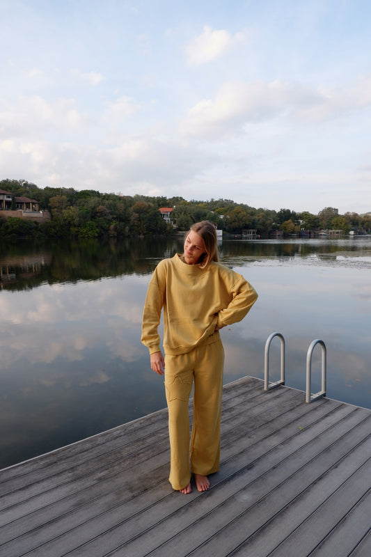 The Lucky Star Long Sleeve Sweat Set in Canary