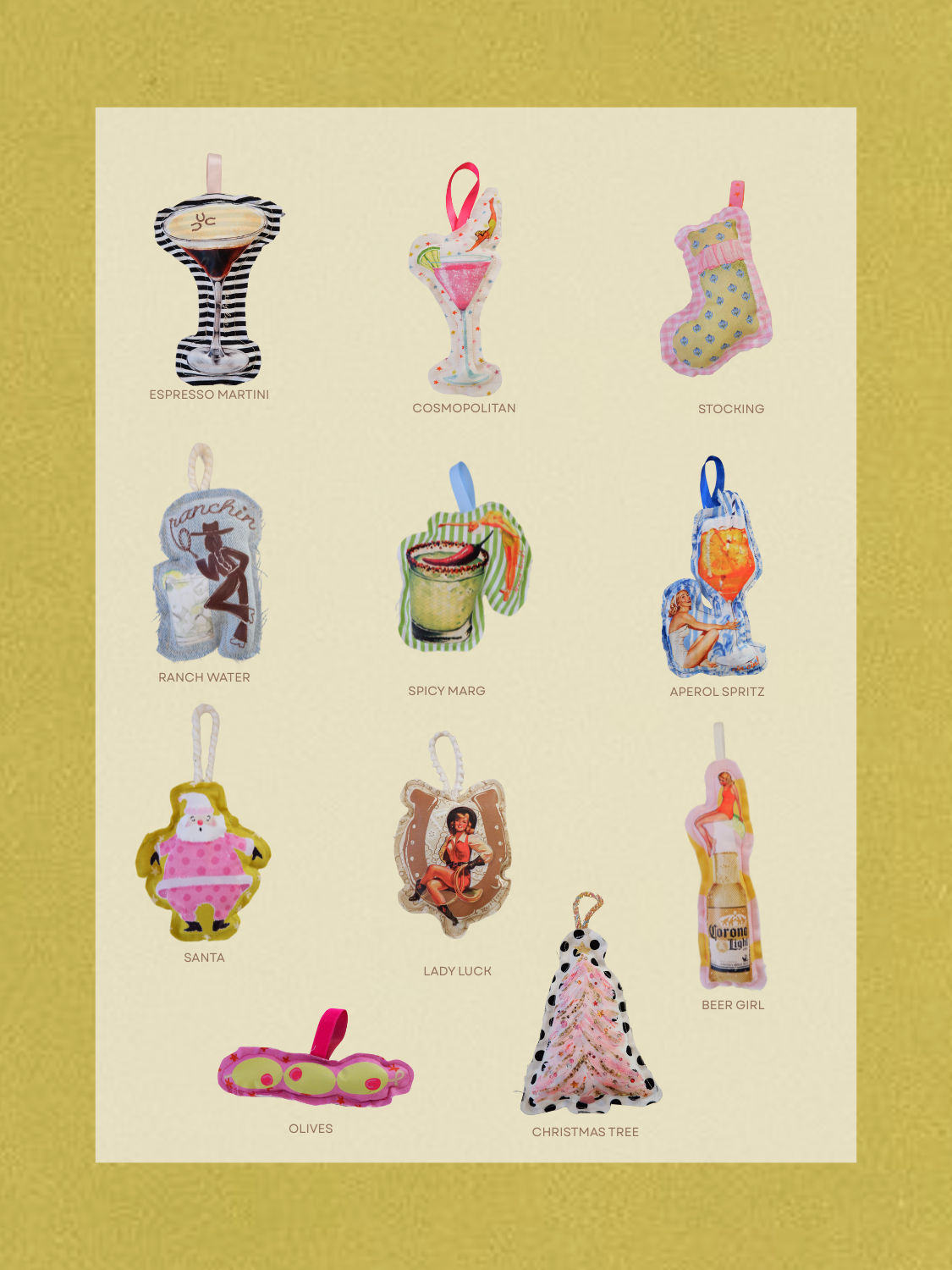 The Fabric Print Ornaments