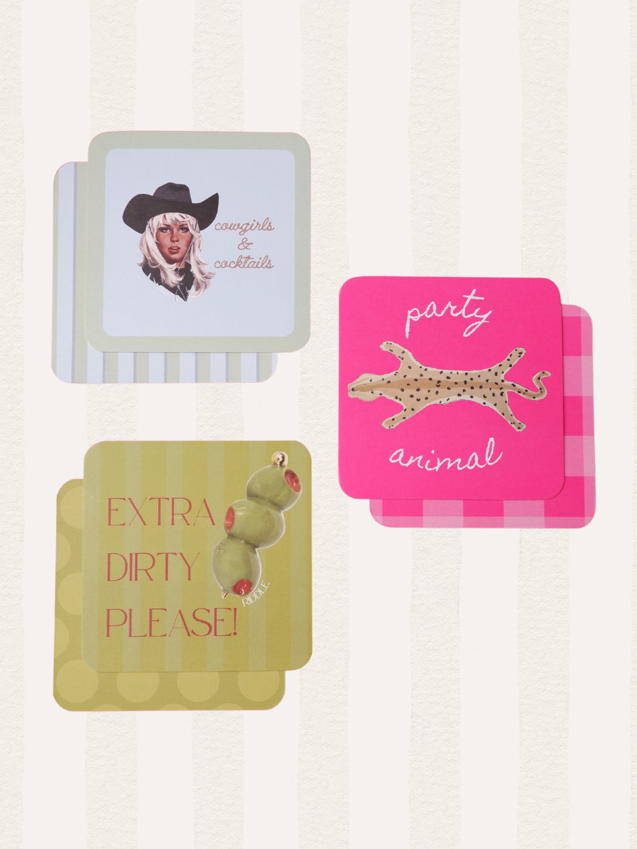 The Cowgirls and Cocktails Paper Coasters