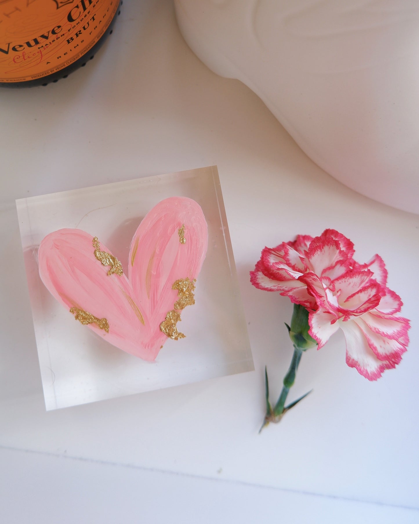 The Light Pink Acrylic Heart Mini