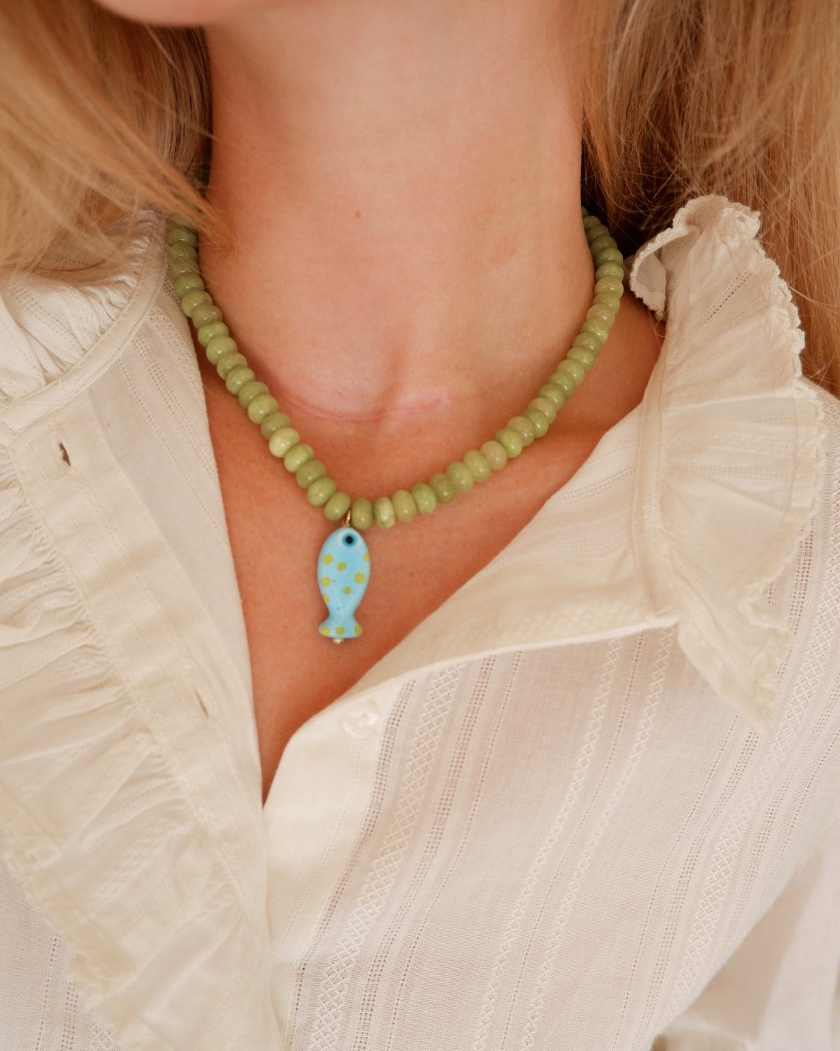 The Chartreuse Fish Necklace