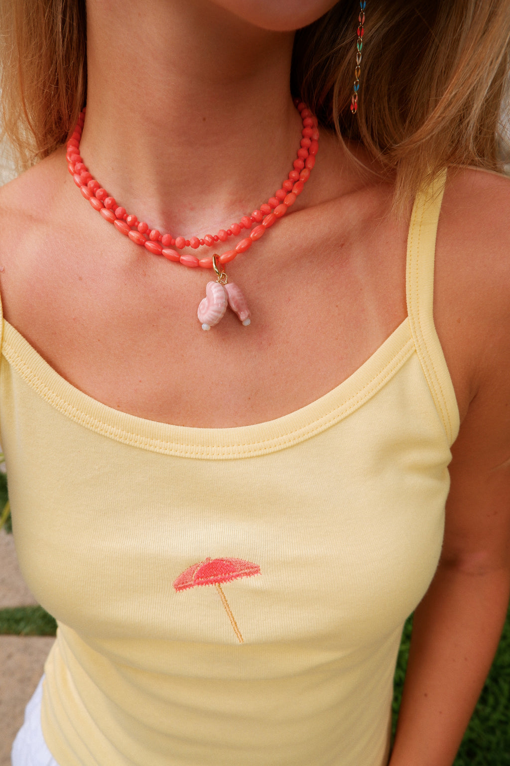 The Salmon Ocean Drop Necklace