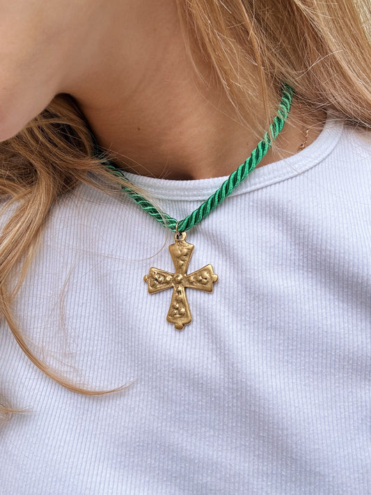 The Cord Cross Necklace