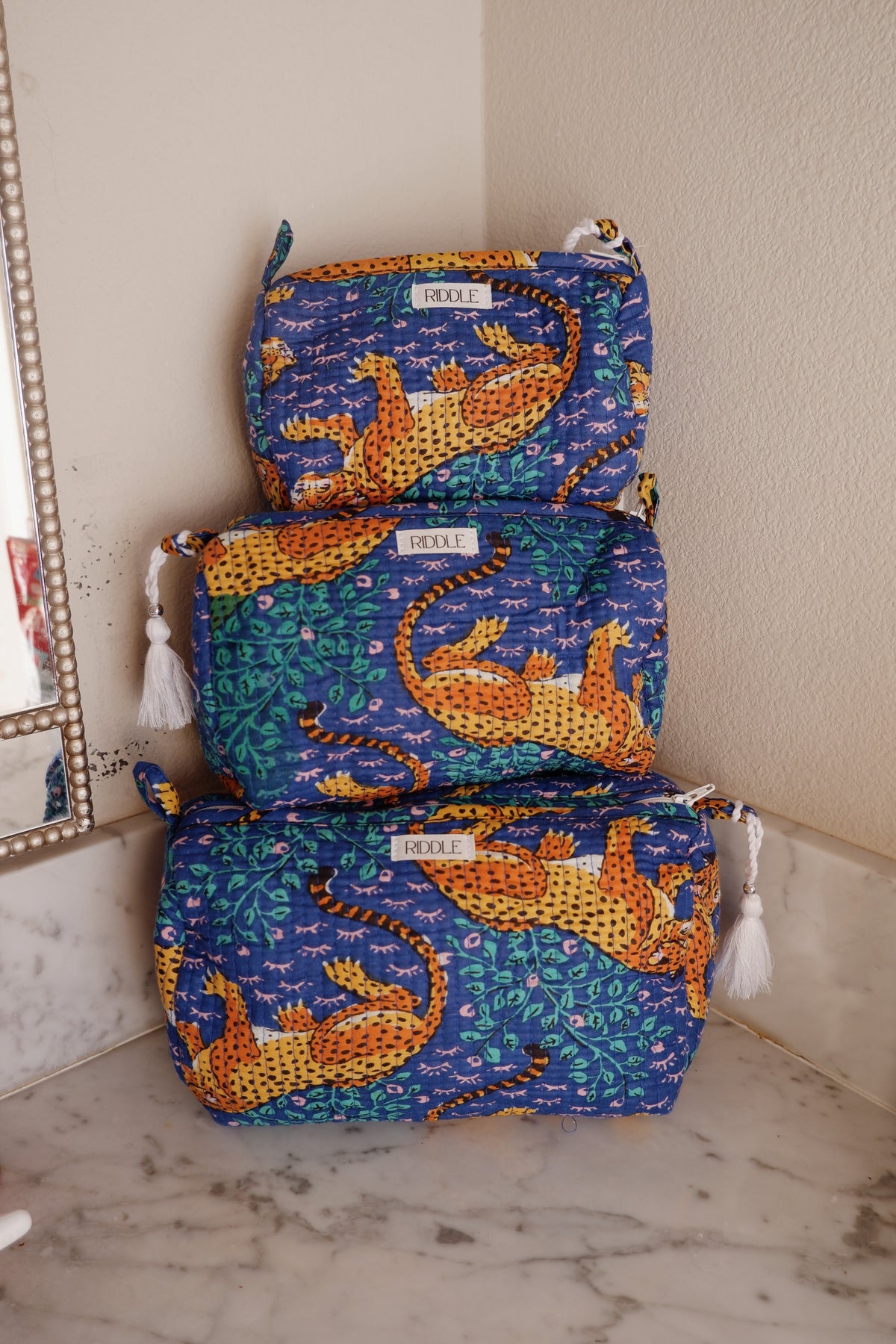 The Blue Tiger Vanity Bag Set