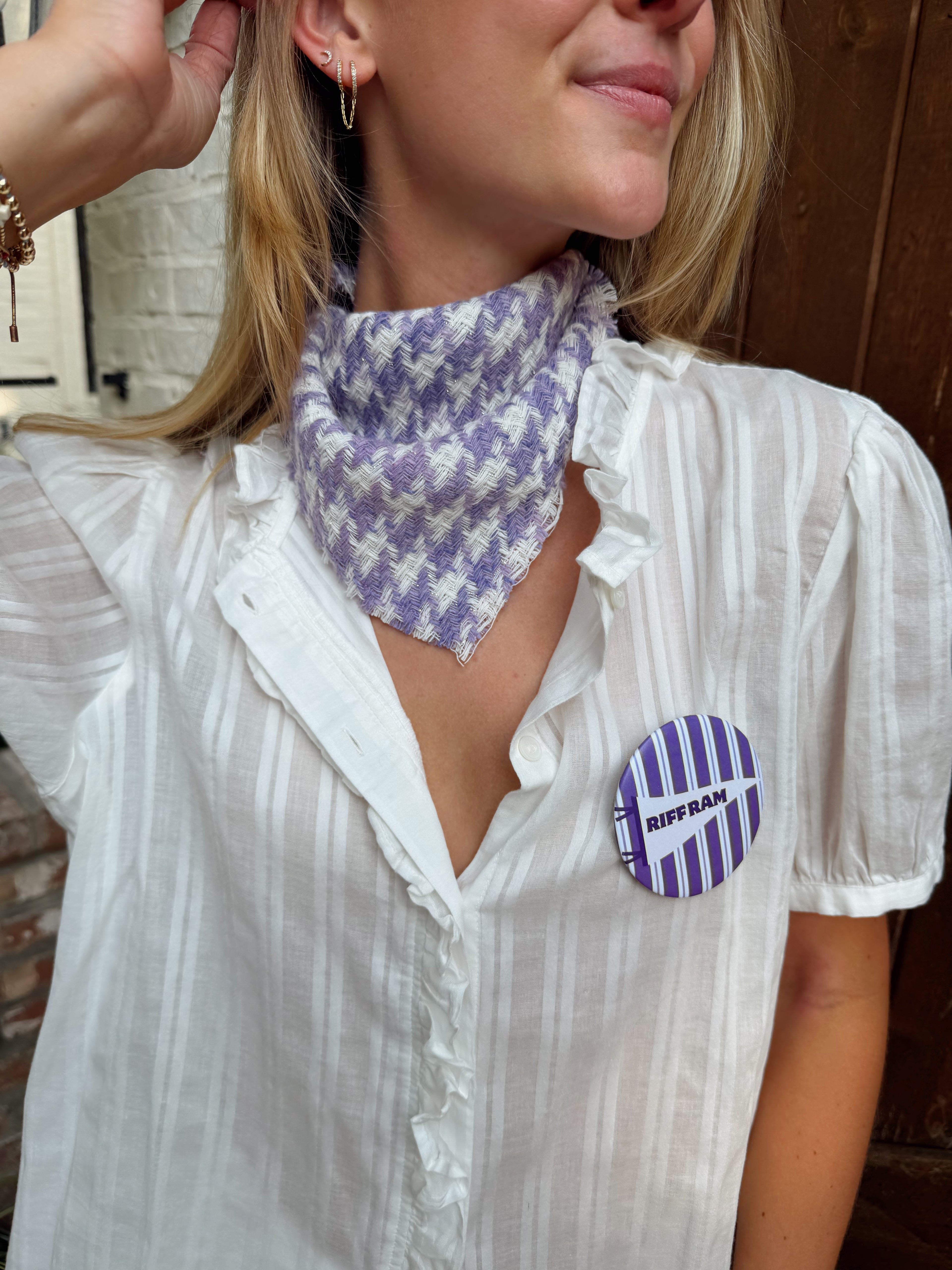 The Purple Tweed Neck Scarf
