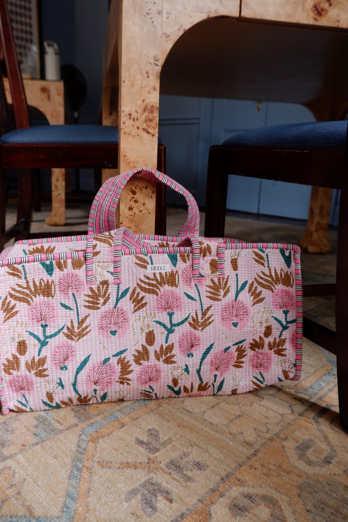 The Mahjong Bag in Soft Pink Florals