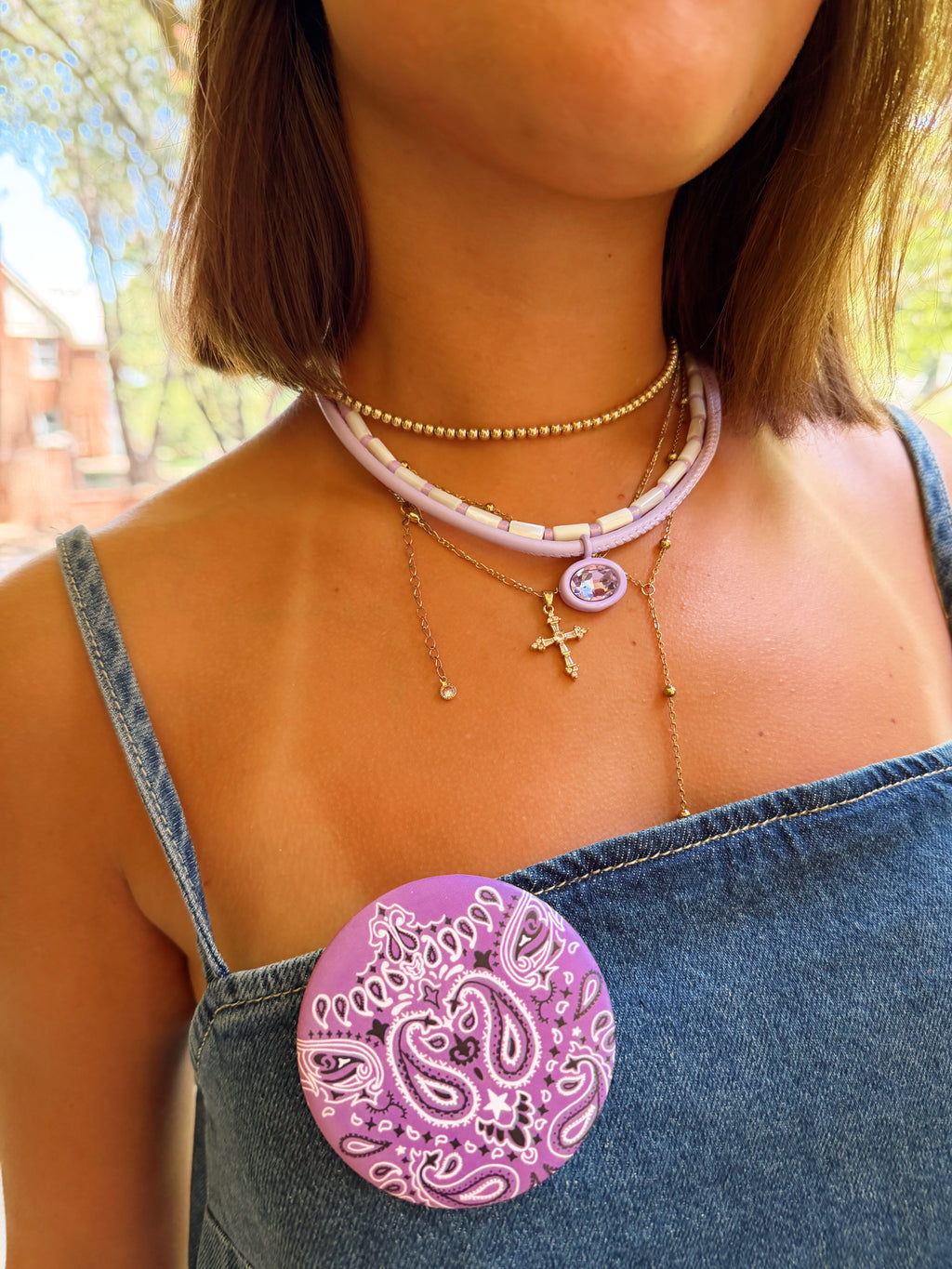 The Purple Bezel Gemstone Necklace