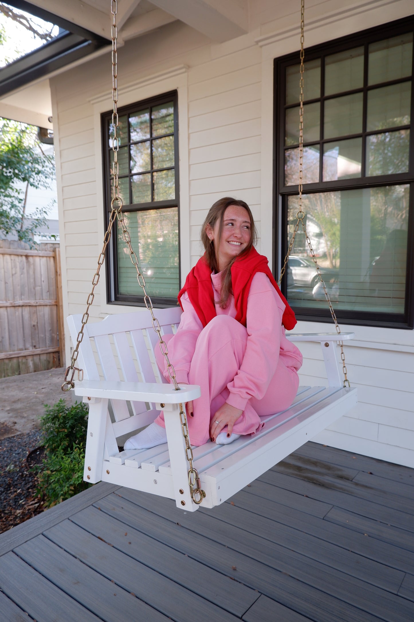 The Lucky Star Long Sleeve Sweat Set in Pink