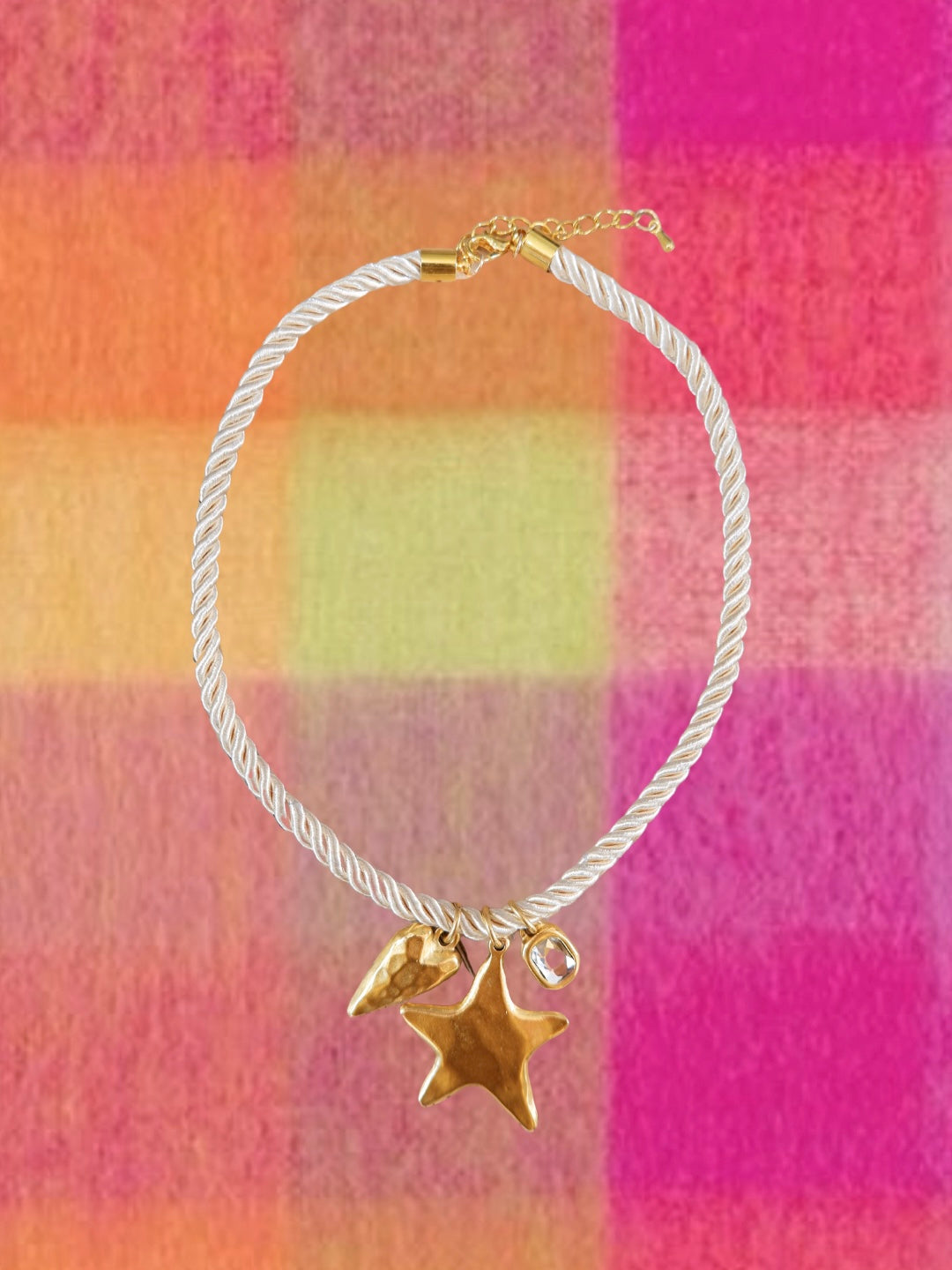 The Ivory Triple Charm Cord