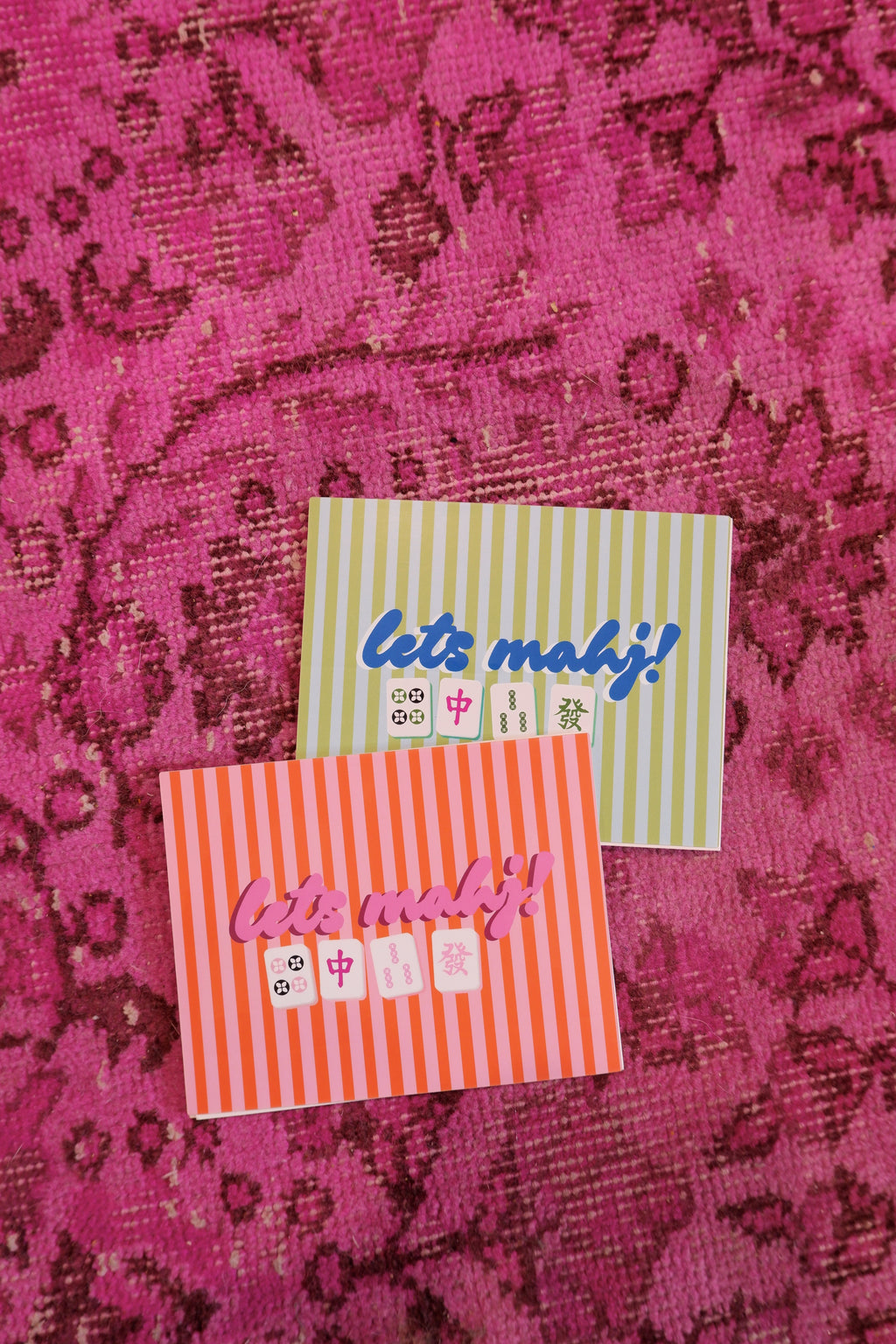 The Mahj Card Stickers in Blue and Green
