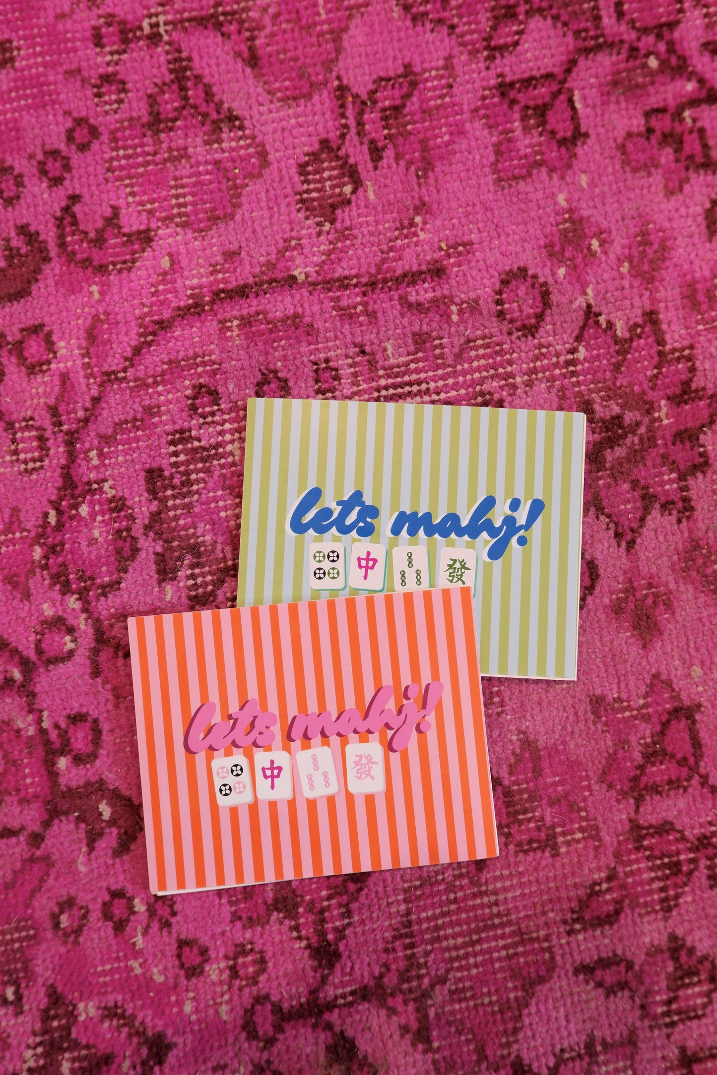 The Mahj Card Stickers in Blue and Green