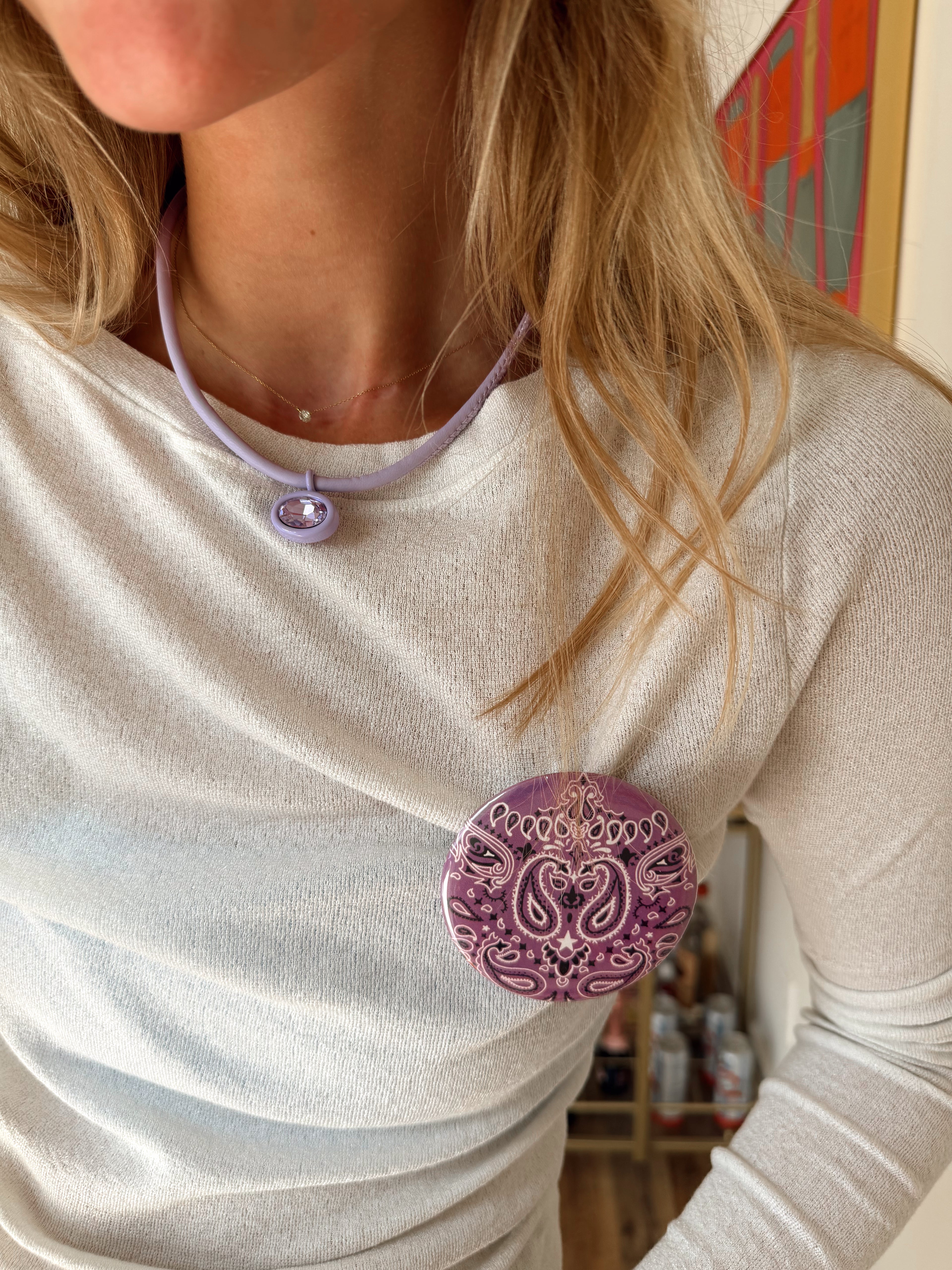 The Purple Bezel Gemstone Necklace