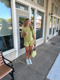 The Lucky Star Sweat Sets In Chartreuse