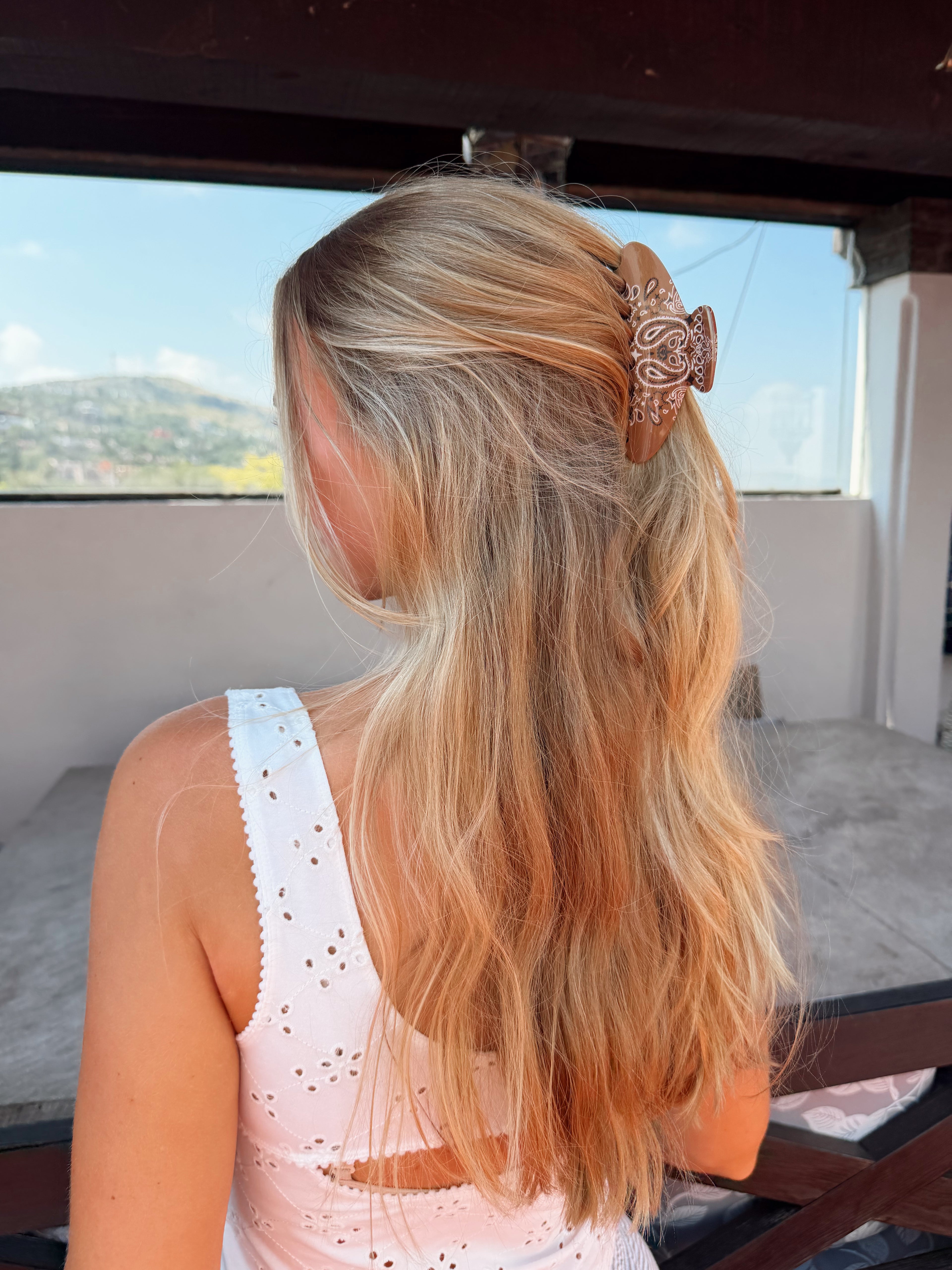 The Brown Bandana Claw Clip